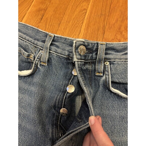 Toteme Classic Cut Denim Blue Cotton Vintage Wash Straight Leg Cropped Size 27 - Picture 6 of 12